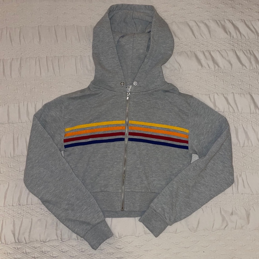 Cropped forever 21 zip up